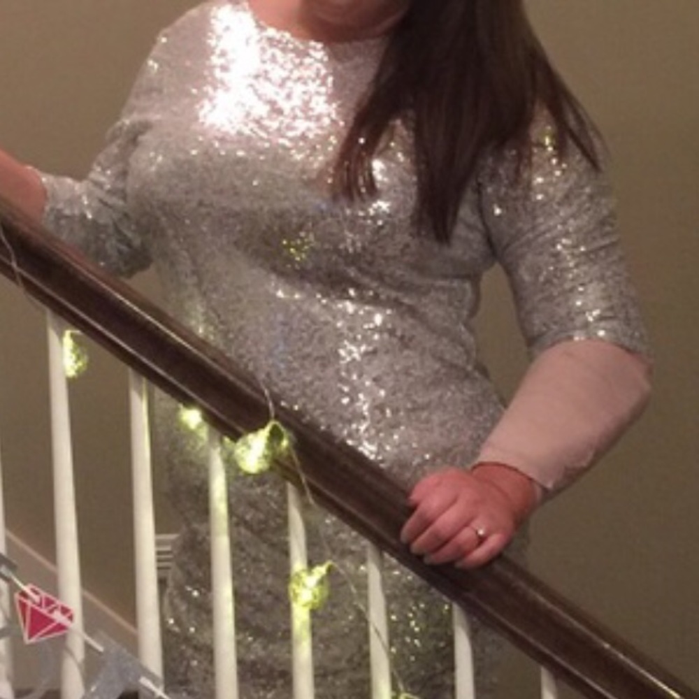 Silver sequin dress. Worn once.